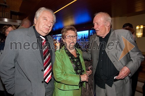 Jure Robežnik, skladatelj, Beti Jurkovič, pevka in Mojmir Sepe, skladatelj