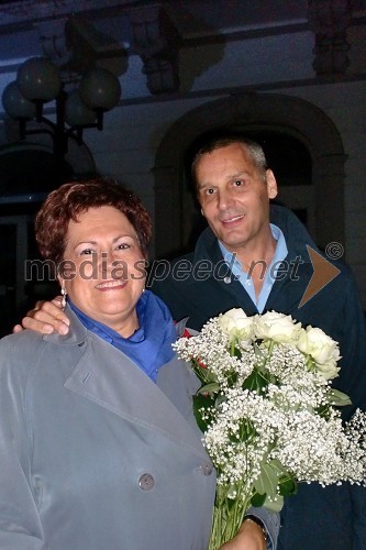 Dubravka Tomšič Srebotnjak, pianistka in Danilo Rošker, direktor SNG Maribor