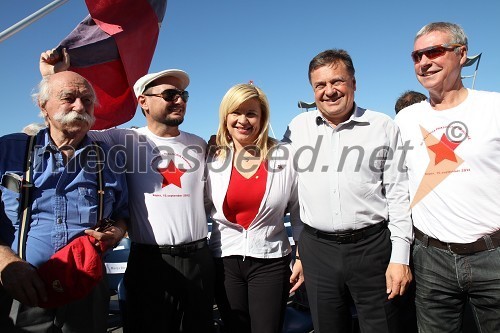 Janez Stanovnik, predsednik Zveze združenj borcev, Gašpar Gašpar Mišič in Renata Brunskole, poslanca, Zoran Jankovič, župan MOL ter ...