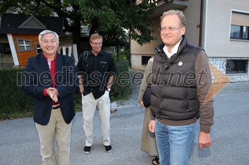 Dr. Uroš Lipušček, avtor knjige Sacro Egoismo, Janez Škrabec, direktor podjetja Riko d.o.o