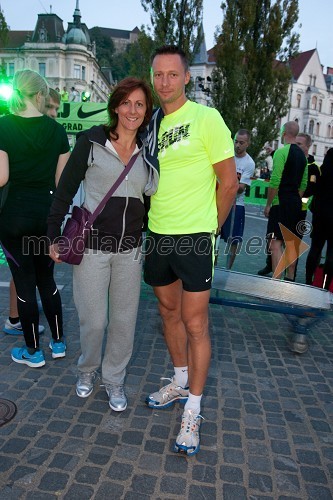 Alenka Bikar, nekdanja atletinja in življenski sopotnik Marjan