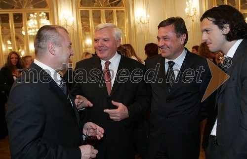 Franc Kangler, mariborski župan, Mirko Brulc, novogoriški župan, Zoran Janković, ljubljanski župan in Zlatko Zahovič, nogometaš ter nacionalni ambasador UNICEF-a