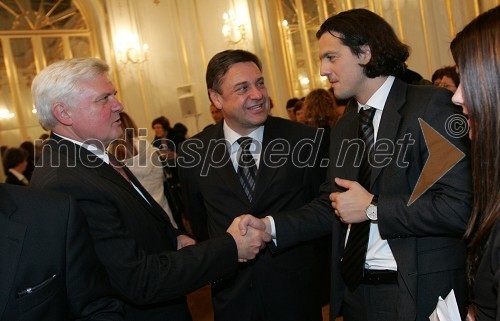 Mirko Brulc, novogoriški župan, Zoran Janković, ljubljanski župan in Zlatko Zahovič, nogometaš ter nacionalni ambasador UNICEF-a