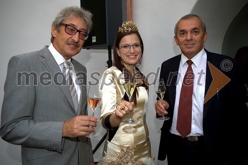 ..., Martina Baškovič, Vinska kraljica Slovenije 2012 in Dragan Kujundžič, direktor OU občine Gornja Radgona