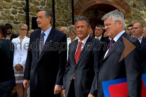 Dr. Danilo Türk, predsednik Republike Slovenije, Anton Kampuš, župan Gornje Radgone ter mag. Samo Hribar Milič, predsednik in generalni direktor GZS