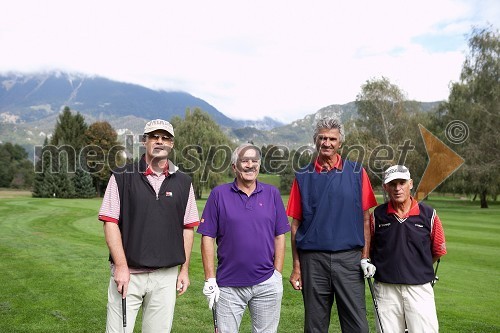 Davor Maraš, Srečko Medven, generalni sekretar pokala Vitranc, Marko Macura in Bogomir Klinar 
