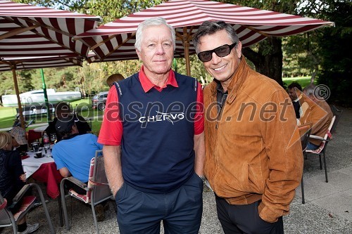 Tone Vogrinec, smučarska legenda in Robert Žitnik 
