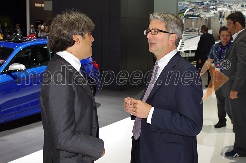 Luca de Meo, direktor marketinga Audi, Rupert Stadler, direktor Audi