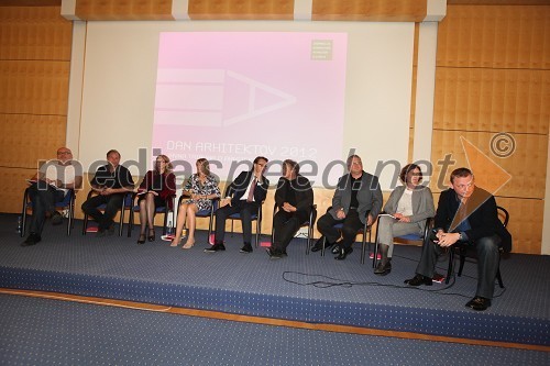 Dr. Miha Mazzini, pisatelj in kolumnist, dr. Aleš Debeljak, sociolog, dr. Ljudmila Koprivec, Trimo, dr. Liljana Jankovič Grobelšek, prostorska načrtovalka, Matjaž Marc, Riko, prof. Janez Koželj, arhitekt ter podžupan MOL, Jože Novak, predsednik uprave Imos holding d.d., prof. Maruša Zorec, arhitektka Arrea, Fakulteta za arhitekturo Univerze v Ljubljani in Marko Studen
