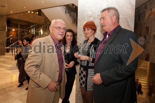 Bine Matoh, igralec, Barbara Kokot, Barbara Skorjanc in Branko Ličen, igralec