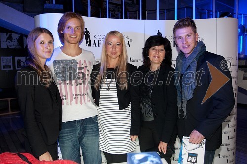 Nastja Egartner, Kozmetika Afrodita, Miha Dragoš, mister Slovenije 2011 za mistra Universe, Mišela Firšt Vučenović, Kozmetika Afrodita, Judita Železnik, tržno komuniciranje Kozmetike Afrodita in Erik Ferfolja, novinar, maneken