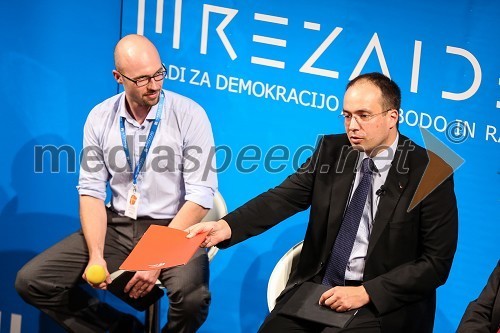 Matej Rajk, Mreža idej ter Leo Oblak, predsednik upravnega odbora in izvršni direktor Infonet media d.d.