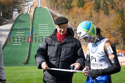 Dr. Igor Lukšič, nekdanji minister za šolstvo in šport in Primož Peterka, nekdanji smučarski skakalec