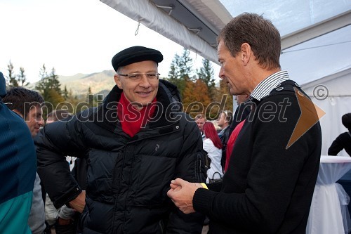 Dr. Igor Lukšič, nekdanji minister za šolstvo in šport in Tone Jagodic, generalni sekretar Olimpijskega komiteja Slovenije