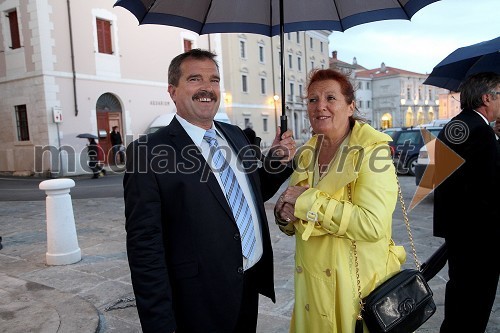 Franko Fičur in Vojka Štular, nekdanja župana občine Piran