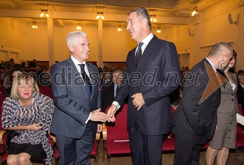 Edita Benko Toplak, soprog prof. dr. Ludvik Toplak, predsednik Evropskega središča Maribor (ESM) in Milo Đukanović, nekdanji predsednik vlade Črne gore