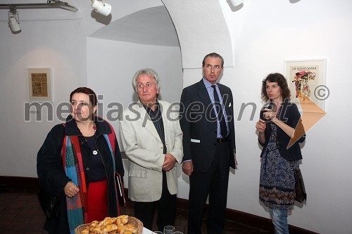 Karin Hojker, Avstrijska ambasada, Aleš Arih, direktor Pokrajinskega muzeja Ptuj Ormož, dr. Clemens Koja, veleposlanik Republike Avstrije v Sloveniji in Andreja Borin, kustosinja razstave