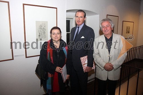 Karin Hojker, Avstrijska ambasada, dr. Clemens Koja, veleposlanik Republike Avstrije v Sloveniji in Aleš Arih, direktor Pokrajinskega muzeja Ptuj Ormož