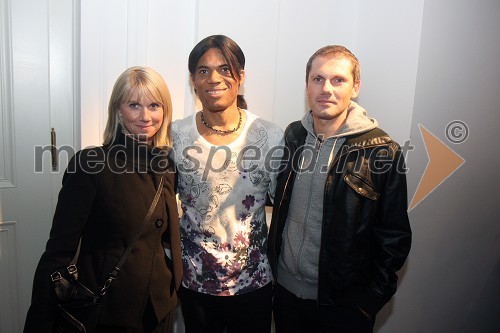 Nina Arsenovič, direktorica Mladinski kulturni center Maribor, Stanley Jordan, kitarist in Andrej Kirbiš