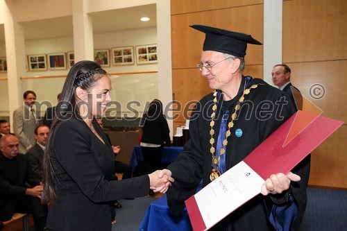 Mojca Marič, Filozofska fakulteta Univerze v Mariboru in prof. dr. Danijel Rebolj, rektor Univerze v Mariboru