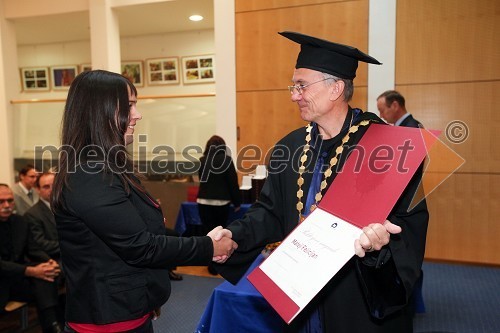 Mateja Felicijan, Fakulteta za kmetijstvo in biosistemske vede Univerze v Mariboru in prof. dr. Danijel Rebolj, rektor Univerze v Mariboru