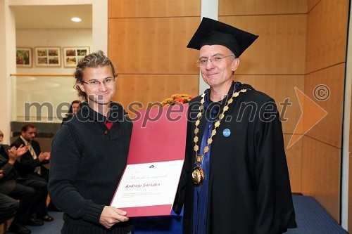 Andrej Soršak, Medicinska fakulteta Univerze v Mariboru in prof. dr. Danijel Rebolj, rektor Univerze v Mariboru