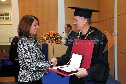 Sabina Premrov, Fakulteta za kemijo in kemijsko tehnologijo 
Univerze v Mariboru in prof. dr. Danijel Rebolj, rektor Univerze v Mariboru
