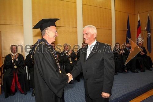 Prof. dr. Danijel Rebolj, rektor Univerze v Mariboru in prof. dr. Ludvik Toplak, predsednik Evropskega središča Maribor (ESM)