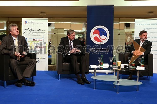 Dr. Milan Zver, dr. Danilo Türk, predsednik RS in Borut Pahor