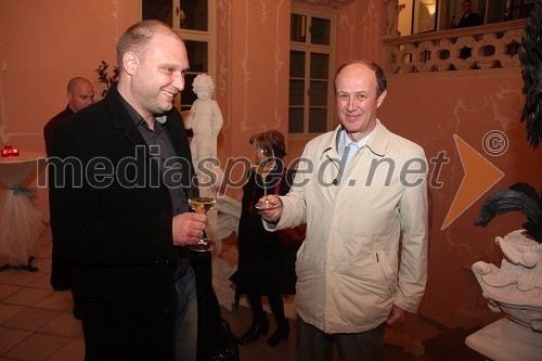 Mitja Čander, programski direktor javnega zavoda EPK Maribor 2012 in Peter Tomaž Dobrila, svetovalec za intermedijsko povezovanje EPK Maribor 2012