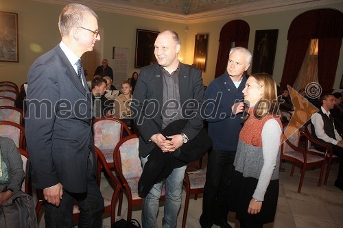 Dr. Matthias Weniger, kustos Bavarskega narodnega muzeja, Mitja Čander, programski direktor javnega zavoda EPK Maribor 2012, Drago Oman, Pokrajinski muzej Maribor in dr. Valentina Bevc Varl, kustosinja