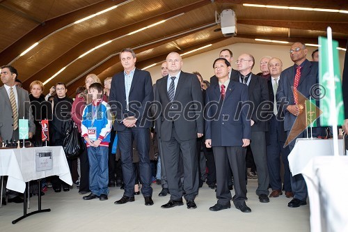 Tomaž Kancler, podžupan MOM, Franc Kangler, župan MOM in Ignatius Leong, generalni sekretar Mednarodne šahovske zveze FIDE