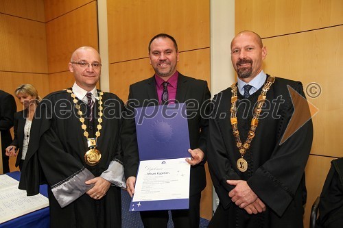 	Prof. dr. Dejan Škorjanc, prorektor za študijsko dejavnost Univerze v Mariboru, dr. Miran Kapitler, Fakulteta za strojništvo Univerze v Mariboru in prof. dr. Niko Samec, dekan Fakultete za strojništvo Univerze v Mariboru  
 
