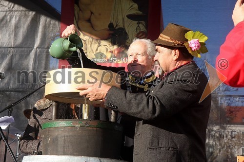 Franc Vrezner, vinogradnik ter Alojz Jenuš - Slavek, outar in brač iz Malečnika