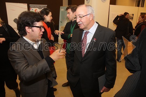 Eduardo Brito, kurator razstave Vrnitev v Mesto – EPK Guimarães 2012 in Joao Serro, predsednik fundacije