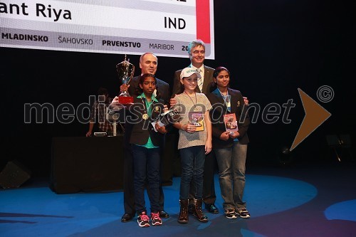 Garry Kasparov, Vaishali R, Abdumalik Zhansaya, Savant Riya in dr. Milan Zver