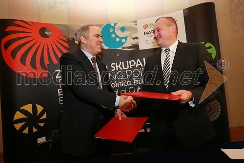 Garry Kasparov in Franc Kangler, župan MOM