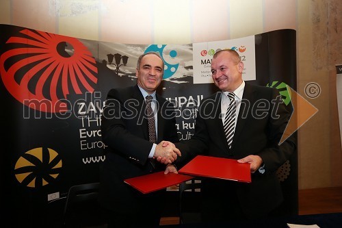 Garry Kasparov in Franc Kangler, župan MOM