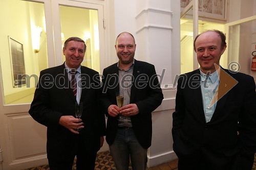 Jožef Jerovšek, poslanec, Mitja Čander, programski direktor javnega zavoda EPK Maribor 2012 in Peter Tomaž Dobrila, svetovalec za intermedijsko povezovanje EPK Maribor 2012