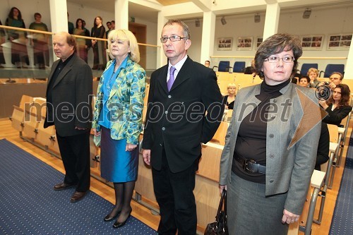 Prof. dr. Vladimir Drozg, Filozofska fakulteta Univerze v Mariboru, prof. dr. Jana Goriup , Filozofska fakulteta v Mariboru, prof. dr. Darko Friš, Filozofska fakulteta UM in prof. dr. Vida Jesenšek, Filozofska fakulteta Univerze v Mariboru