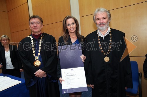 Prof. dr. Danijel Rebolj, rektor Univerze v Mariboru, dr. Helena Blažun, Ekonomsko-poslovna fakulteta Univerze v Mariboru in prof. dr. Samo Bobek, dekan Ekonomsko-poslovne fakultete Univerze v Mariboru