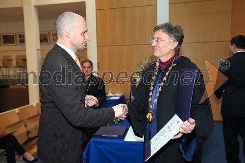 Dr. Franjo Mlinarič, Ekonomsko-poslovna fakulteta Univerze v Mariboru in prof. dr. Danijel Rebolj, rektor Univerze v Mariboru