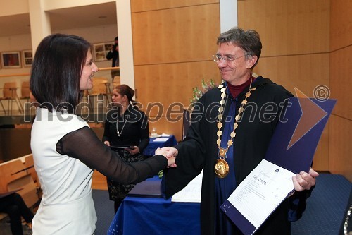 Dr. Katja Crnogaj, Ekonomsko-poslovna fakulteta Univerze v Mariboru in prof. dr. Danijel Rebolj, rektor Univerze v Mariboru