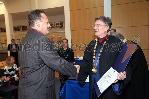 Dr. Tomaž Bratina, Filozofska fakulteta Univerze v Mariboru in prof. dr. Danijel Rebolj, rektor Univerze v Mariboru