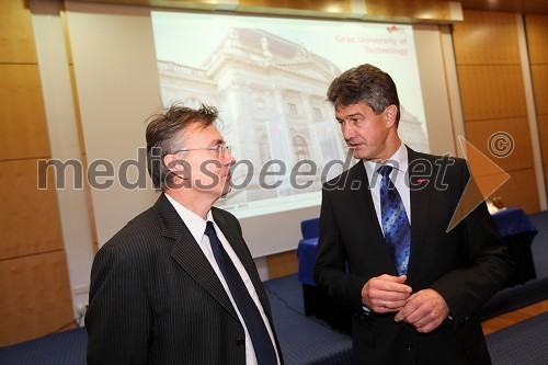 Prof. dr. Danijel Rebolj, rektor Univerze v Mariboru in prof. dr. Harald Kainz, rektor TU Graz