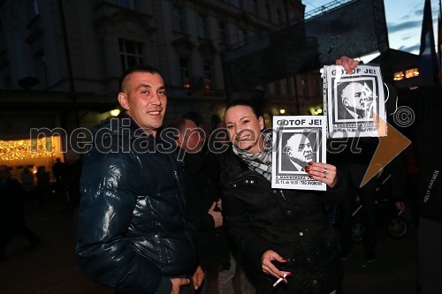 Protesti na Trgu Svobode v Mariboru