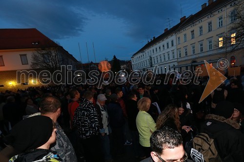 Protesti na Trgu Svobode v Mariboru