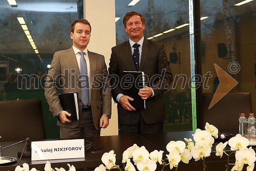 	Nikolaj Nikiforov, ruski minister za telekomunikacije in množične medije, Karl Erjavec, minister za zunanje zadeve