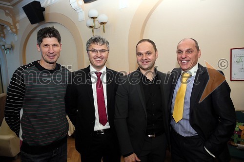 Simon Sešlar, nekdanji nogometaš; Franci Pliberšek, direktor MIK Celje; Zoran Podkoritnik, direktor Hotela Evropa Celje; Boris Kugler, lastnik Arena TV