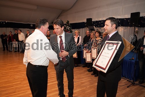 Franc Ribič; Aleš Pulko, predsednik Obrtne zbornice Maribor;  Igor Meglič